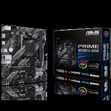 Материнская плата ASUS PRIME B550M-K ARGB AM4 mATX 2xDDR4 PCIEx16 PICEx1 2xM.2 DP HDMI GLAN