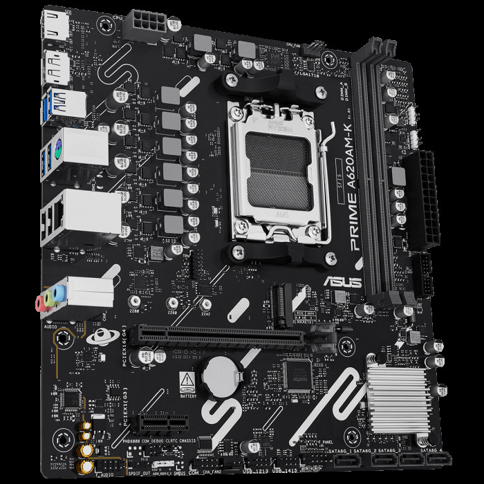 Материнская плата ASUS PRIME A620AM-K AM5 mATX 2xDDR5 PCIEx16 PCIEx1 M.2 DP HDMI GLAN