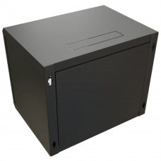 Шкаф Hyperline WRline WR-TW-1545-SR-RAL9004 настенный 19-дюймовый (19'), 15U, 775x600х450мм, цельнометаллическая дверь с замком, цвет черный (RAL9004) (разобранный)