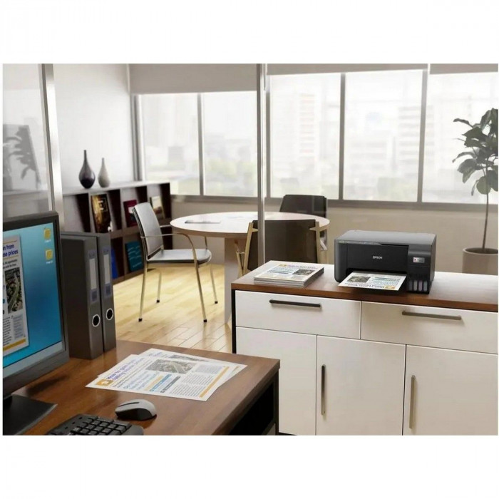 МФУ струйное Epson EcoTank L3250, A4, цветная печать, 15 стр/мин, 5760x1440 dpi, USB/WiFi/СНПЧ, чёрный корпус (C11CJ67418)