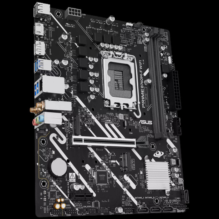 Материнская плата ASUS PRIME B760M-F WIFI LGA1700 mATX 2xDDR5 PCIEx16 PCIEx1 2xM.2 DP HDMI GLAN Wi-Fi 6