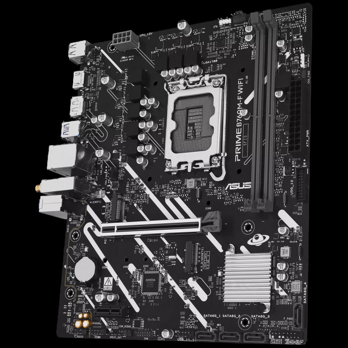 Материнская плата ASUS PRIME B760M-F WIFI LGA1700 mATX 2xDDR5 PCIEx16 PCIEx1 2xM.2 DP HDMI GLAN Wi-Fi 6