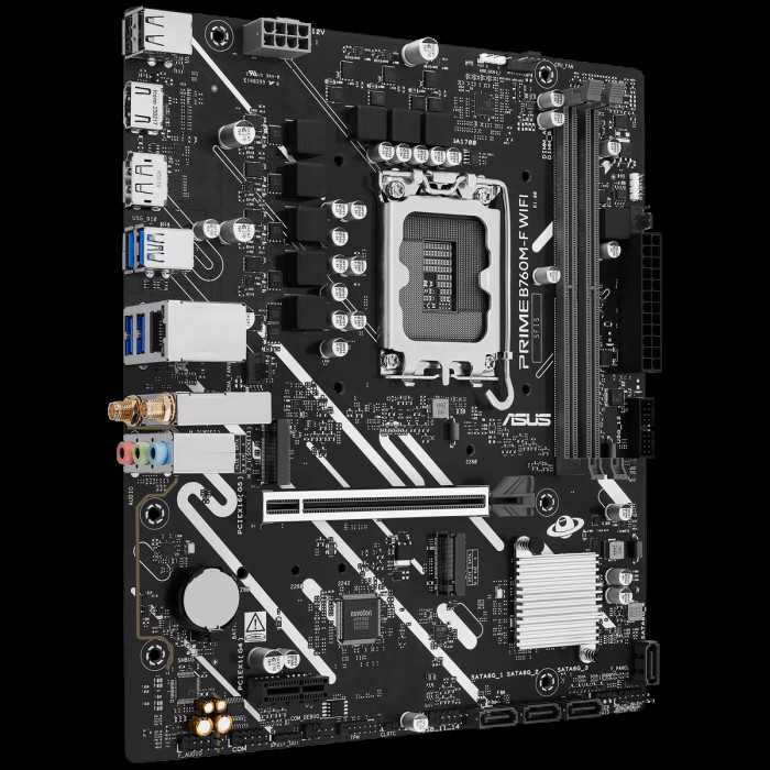 Материнская плата ASUS PRIME B760M-F WIFI LGA1700 mATX 2xDDR5 PCIEx16 PCIEx1 2xM.2 DP HDMI GLAN Wi-Fi 6