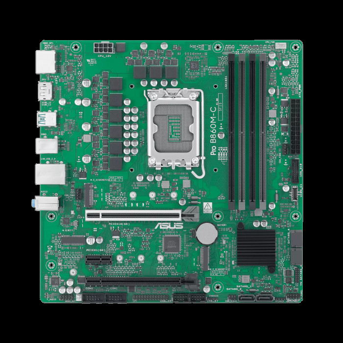 Материнская плата ASUS PRO B860M-C-CSM LGA1851 mATX 4xDDR5 2xPCIEx16 PCIEx1 USB-C 2xDP HDMI 2xM.2 GLAN
