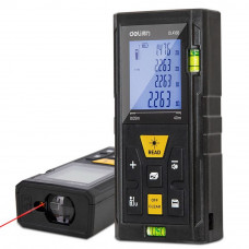 Лазерный дальномер Deli DL4168 Диапазон измерения 0,05;40м, точность измерения ±3мм