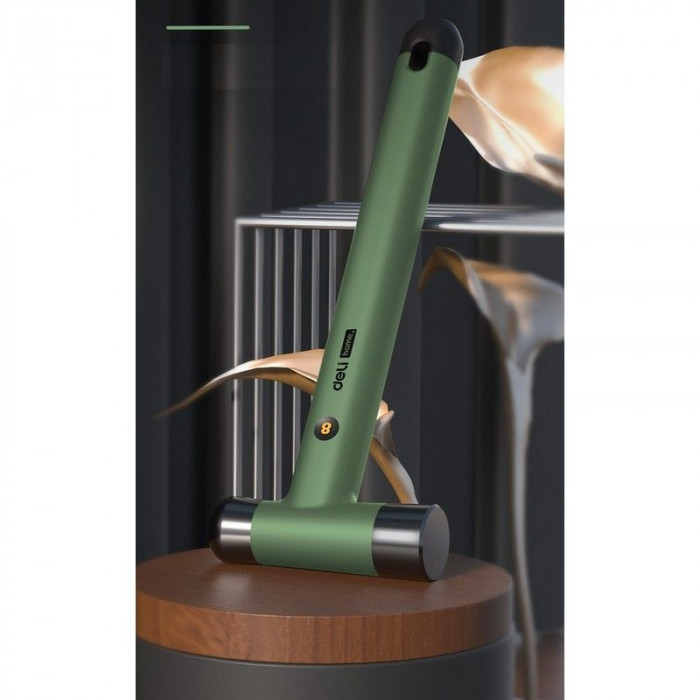 Молоток Deli Home Series Green HT7008L вес бойка 250гр, эксклюзивный дизайн, рукоятка из высококачественного софттач пластика