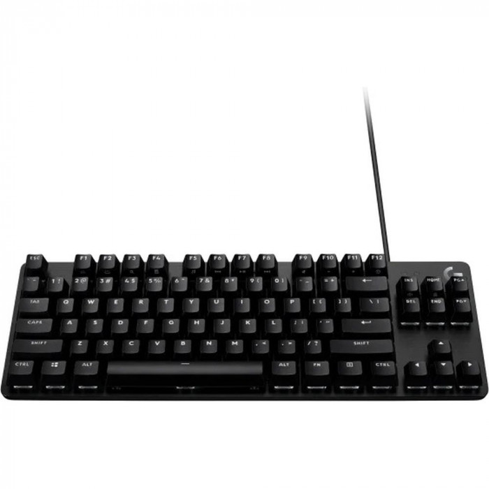 Клавиатура игровая Logitech G413 TKL SE черная, без цифрового блока, механические переключатели, белая подсветка, USB 1,8м, RTL
