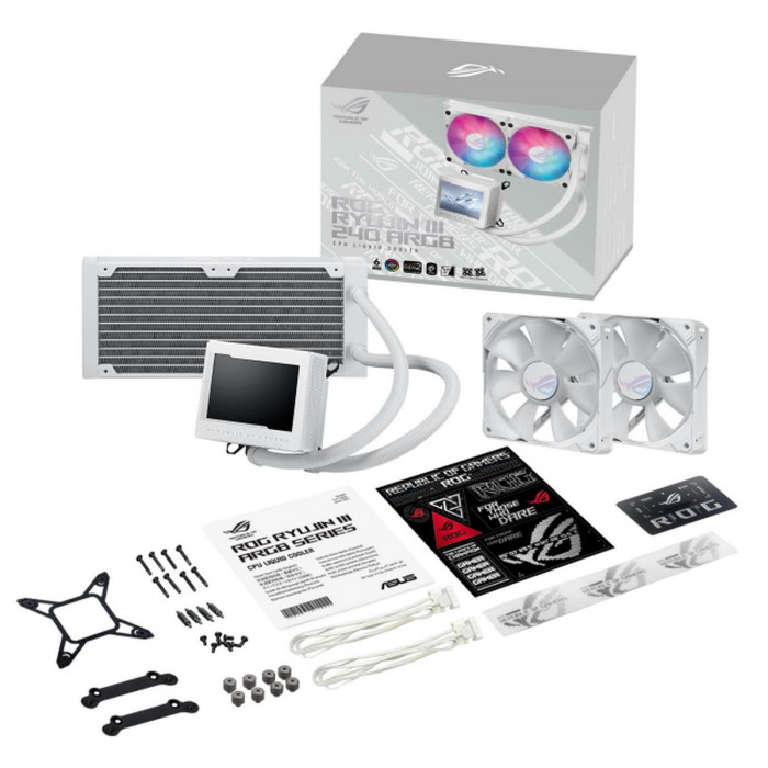 Жидкостная система охлаждения ASUS ROG RYUJIN III 240 ARGB WHT/AIO COOLER,ASETEK,EMMA,ARGB 90RC00K2-M0UAY0