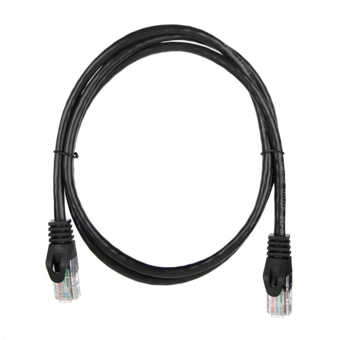 Патч-корд ACD-LPU5C-10B  Cat5e UTP 24AWG 4Pair, 7/0.18мм CU Черный, 1.0м, (741739)