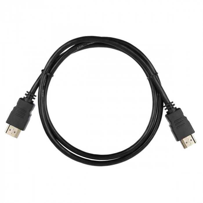 Кабель ACD-DHHM1-10B |ACD-DHHM1-10B| HDMI 1.4, Golden Plated,19m/19m, Черный, 1м (742163)