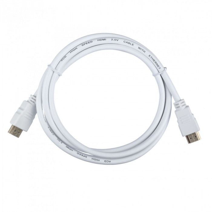 Кабель ACD-DHHM2-18W |ACD-DHHM2-18W| HDMI 2.0, Golden Plated,19m/19m, Белый, 1.8м, (742248)
