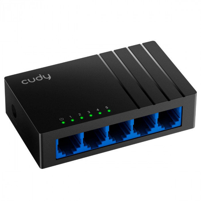 Коммутатор CUDY 5-Port Gigabit Desktop Switch 8-Port Gigabit Desktop Switch, 8 10/100/1000M RJ45 Ports, IGMP Snooping, Loop Detection/Prevention, 802.1p/DSCP QoS, Desktop Plastic Case, Power Saving, Plug & Play, Wall-Mount