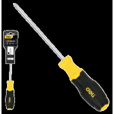 Крестовая отвертка Deli DL633150N PH0x150мм сталь Cr-V, двухкомпонентная прорезиненная рукоять