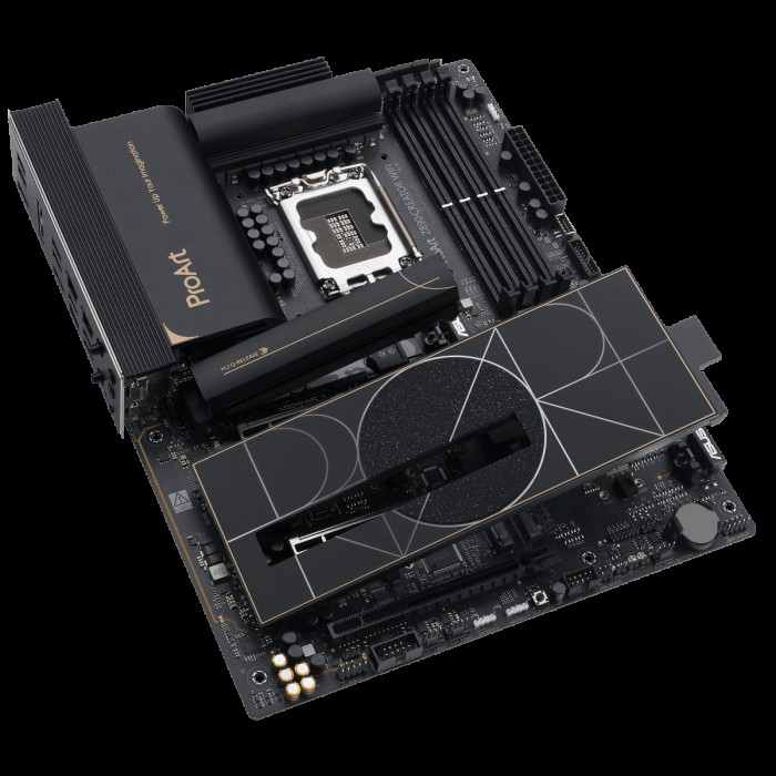 Материнская плата ASUS PROART Z890-CREATOR WIFI LGA1851 ATX 4xDDR5 3xPCIEx16 5xM.2 3хThunderbolt DP HDMI 2.5GLAN 10GLAN Wi-Fi 7