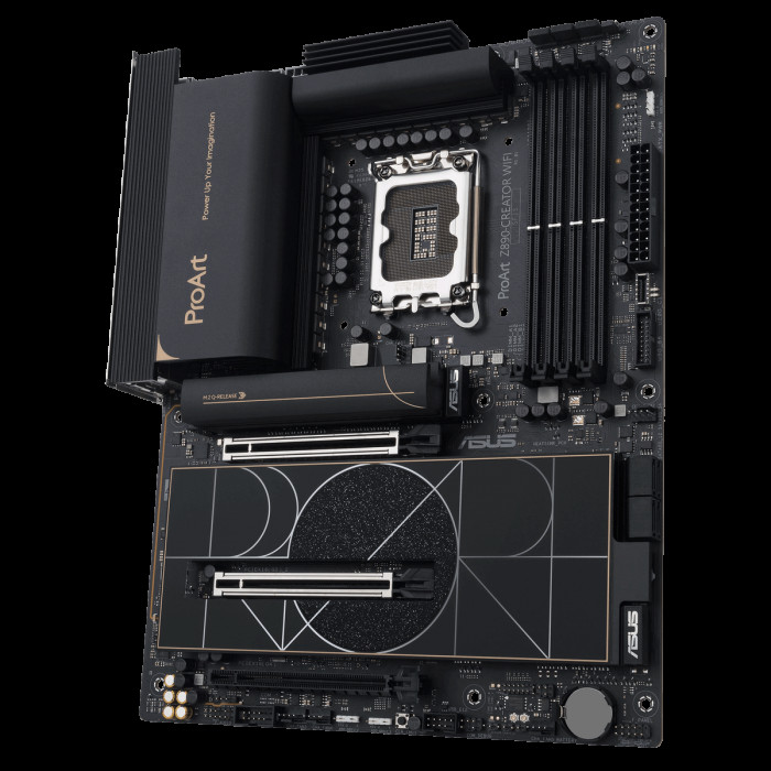 Материнская плата ASUS PROART Z890-CREATOR WIFI LGA1851 ATX 4xDDR5 3xPCIEx16 5xM.2 3хThunderbolt DP HDMI 2.5GLAN 10GLAN Wi-Fi 7