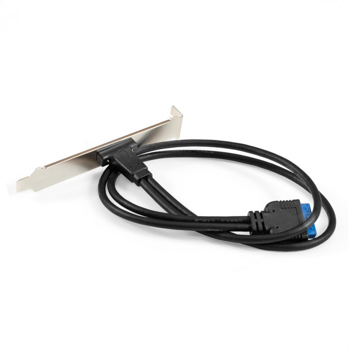 Планка портов в корпус Type-C ExeGate BrctUSB3-1C (USB 3.2 Gen1 20pin (IDC 20pin F) --> USB 3.2 Gen1 Type-Cf, кабель 30см)