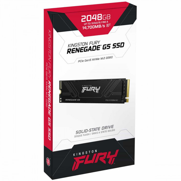 Твердотельный накопитель SSD Kingston PCIe 5.0 x4 2TB SFYR2S/2T0 Fury Renegade M.2 2280