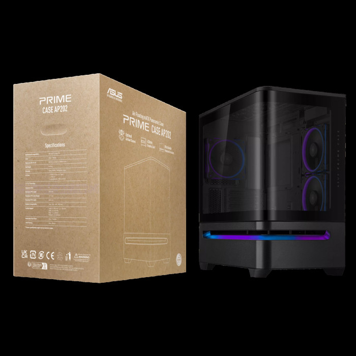 Корпус для ПК ASUS PRIME AP202 TG ARGB BLACK