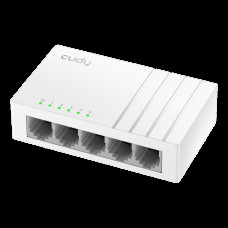 Коммутатор CUDY 5-Port 10/100 Mbps Desktop Switch 5-Port 10/100 Mbps Desktop Switch, 5 10/100M RJ45 Ports, Loop Detection, Desktop Plastic Case, Power Saving, Plug & Play, Wall-Mount