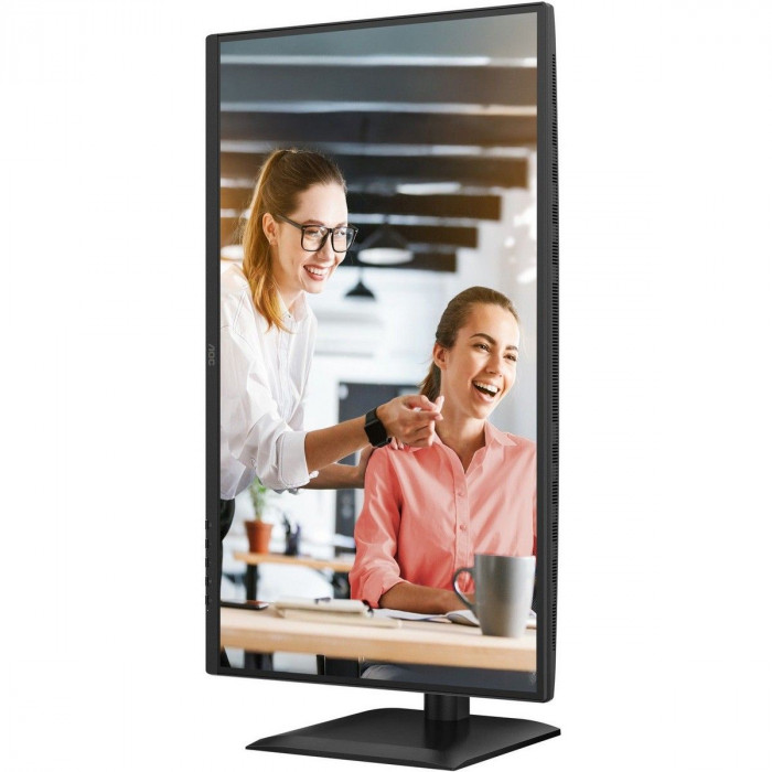 Монитор 27' AOC Q27E4CV  IPS, 2560x1440, 120Hz, 4ms, 350сd/m, 1500:1 | HDMI(2.0), DP(1.4), Type-C(PD-90W), 4xUSB 3.2, RJ45 | HAS, Pivot, Swivel, InPSU, Speakers, Vesa 100, Black