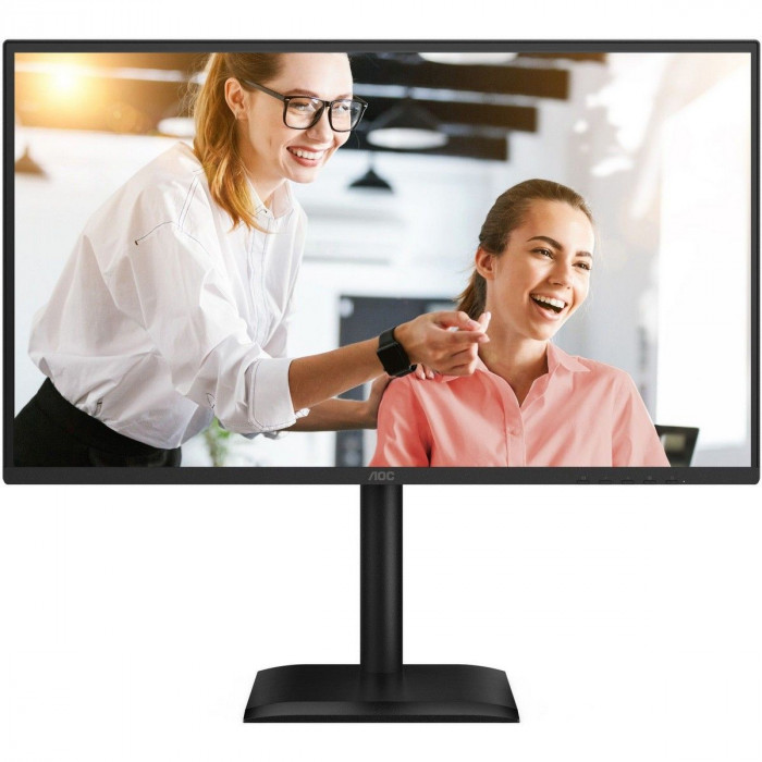 Монитор 27' AOC Q27E4CV  IPS, 2560x1440, 120Hz, 4ms, 350сd/m, 1500:1 | HDMI(2.0), DP(1.4), Type-C(PD-90W), 4xUSB 3.2, RJ45 | HAS, Pivot, Swivel, InPSU, Speakers, Vesa 100, Black