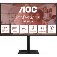 Монитор 27' AOC Q27E4CV  IPS, 2560x1440, 120Hz, 4ms, 350сd/m, 1500:1 | HDMI(2.0), DP(1.4), Type-C(PD-90W), 4xUSB 3.2, RJ45 | HAS, Pivot, Swivel, InPSU, Speakers, Vesa 100, Black