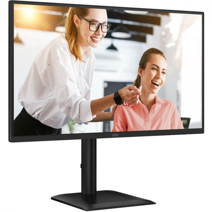 Монитор 27' AOC Q27E4CV  IPS, 2560x1440, 120Hz, 4ms, 350сd/m, 1500:1 | HDMI(2.0), DP(1.4), Type-C(PD-90W), 4xUSB 3.2, RJ45 | HAS, Pivot, Swivel, InPSU, Speakers, Vesa 100, Black