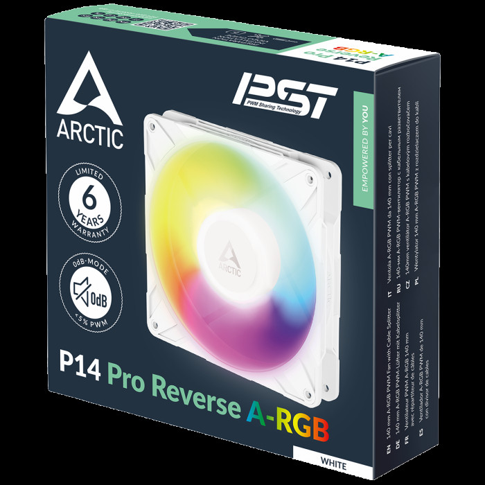 Вентилятор корпусной ARCTIC P14 Pro Reverse A-RGB White (ACFAN00324A)