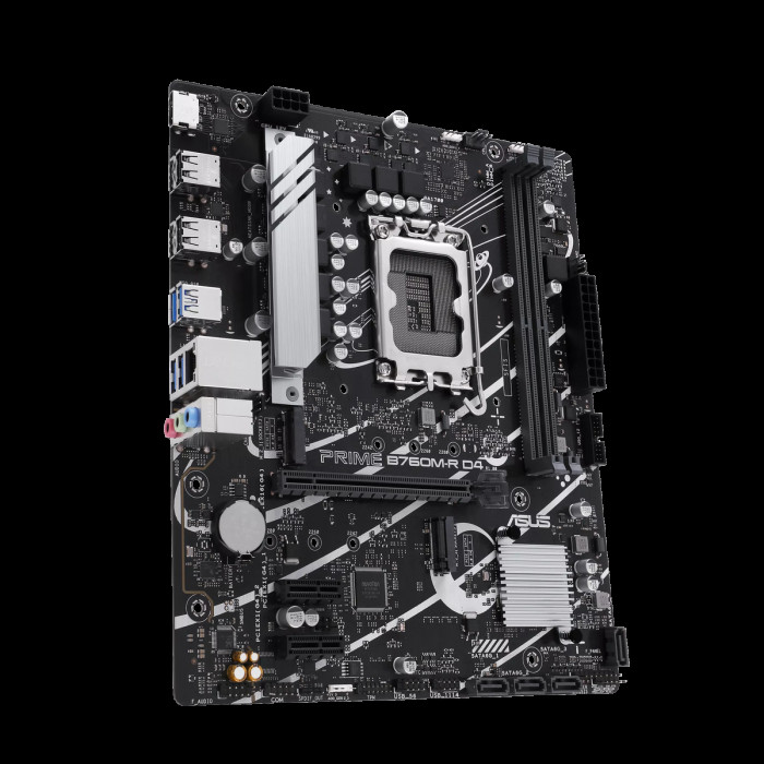 Материнская плата ASUS PRIME B760M-R D4 LGA1700 mATX 2xDDR4 PCIEx16 2xPCIEx1 2xM.2 HDMI 2.5GLAN