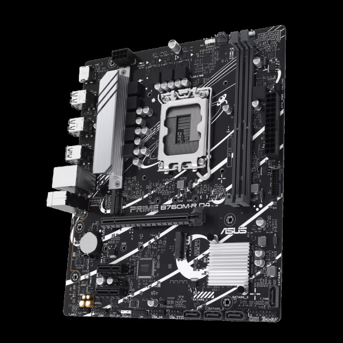 Материнская плата ASUS PRIME B760M-R D4 LGA1700 mATX 2xDDR4 PCIEx16 2xPCIEx1 2xM.2 HDMI 2.5GLAN