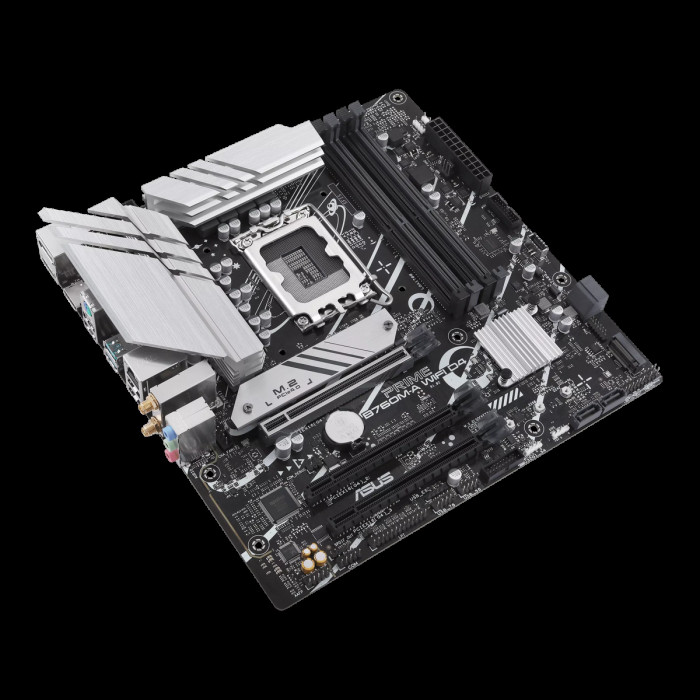 Материнская плата ASUS PRIME B760M-A WIFI D4 LGA1700 mATX 4xDDR4 3xPCIEx16 2xM.2 DP 2xHDMI 2.5GLAN WiFi 6