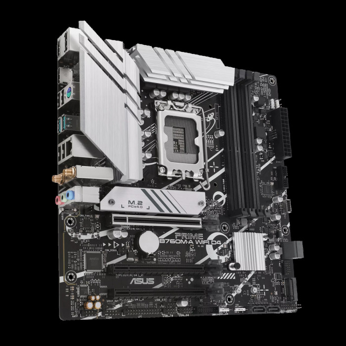 Материнская плата ASUS PRIME B760M-A WIFI D4 LGA1700 mATX 4xDDR4 3xPCIEx16 2xM.2 DP 2xHDMI 2.5GLAN WiFi 6