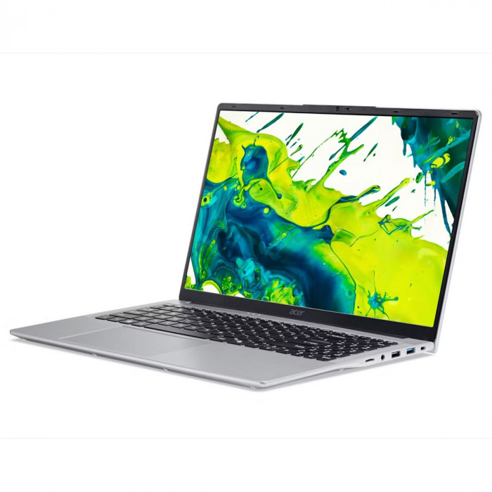 Ноутбук Acer Aspire Lite 15 AL15-54P-590V Intel Core Ultra 5 115U/16Gb (soldered D5)/SSD512Gb/UMA/15.6'/IPS/FHD/1920x1080/60Hz/NoOS/Silver/1.7kg