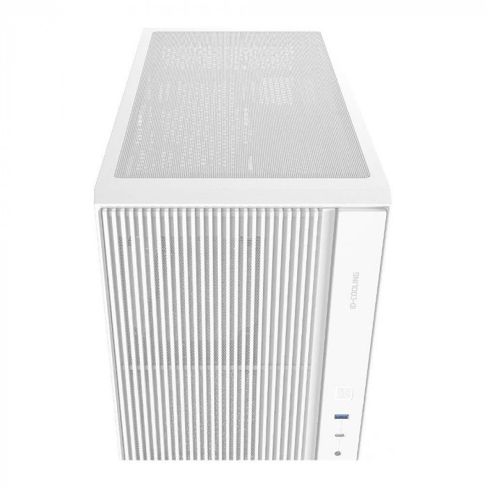 Корпус Case ID-Cooling FLOW 500 AIR White mATX/win TG/2 fans/Gen2 Type C/CPU 180mm/GPU 403mm/ no PSU