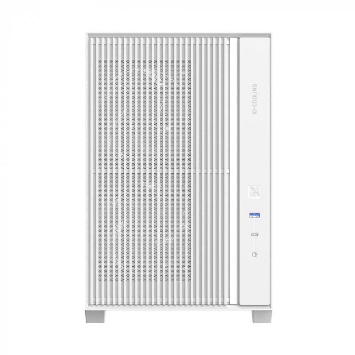 Корпус Case ID-Cooling FLOW 500 AIR White mATX/win TG/2 fans/Gen2 Type C/CPU 180mm/GPU 403mm/ no PSU