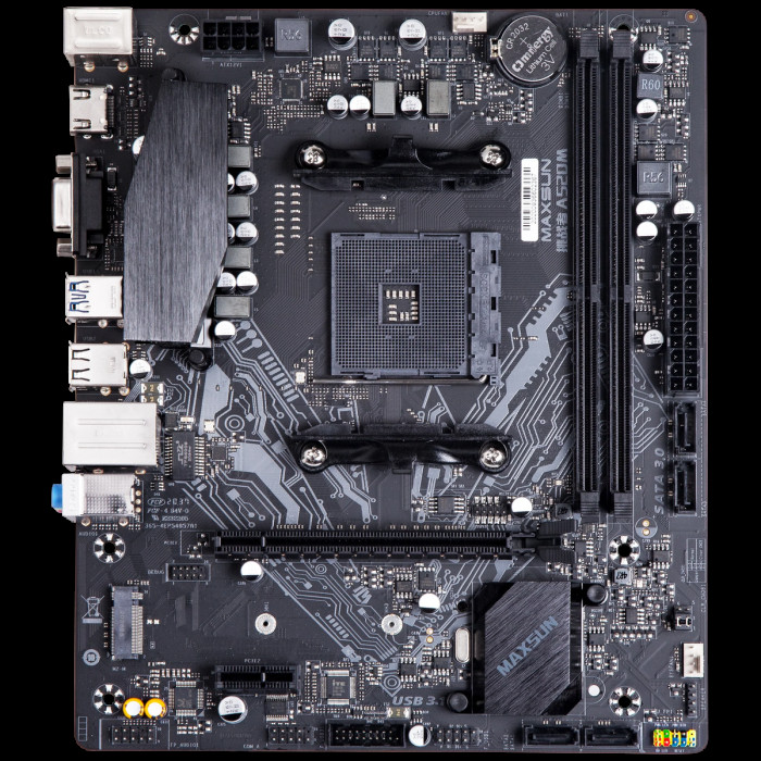 Материнская плата Maxsun MS-Challenger A520M A520, AM4, 2xDDR4, 1*PCIEx16, 1*PCIEx1, 1*M.2, 4*USB3.2Gen1, 6*USB2.0, 3*SATA3.0, 1G, VGA, HDMI, M-ATX, RTL