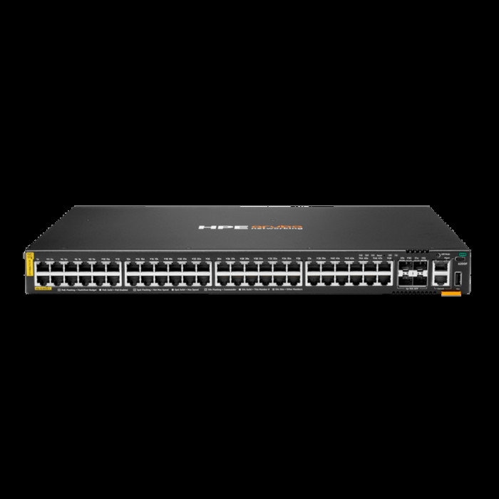 Коммутатор JL728B HPE Aruba Networking CX 6200F 48G Class 4 PoE 4SFP+ 740W Managed L3 Switch