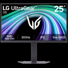 Монитор 24.5' LG 25G550B-B   IPS, 1920x1080, 300Hz, 1ms, 300сd/m, 1000:1, HDR10 | 2xHDMI(2.0), DP(1.4) | HAS, Pivot, Swivel, ExPSU, Vesa 100, Black