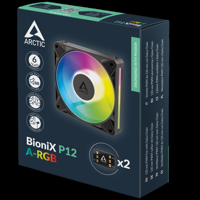 Вентилятор корпусной ARCTIC BioniX P12 A-RGB - retail (ACFAN00335A)