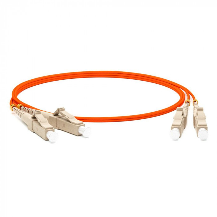 Кабель Hyperline FC-D2-50-LC/PR-LC/PR-H-10M-LSZH-OR Патч-корд волоконно-оптический (шнур) MM 50/125, OM2, LC-LC, 2.0 мм, duplex, LSZH, 10 м (002396)