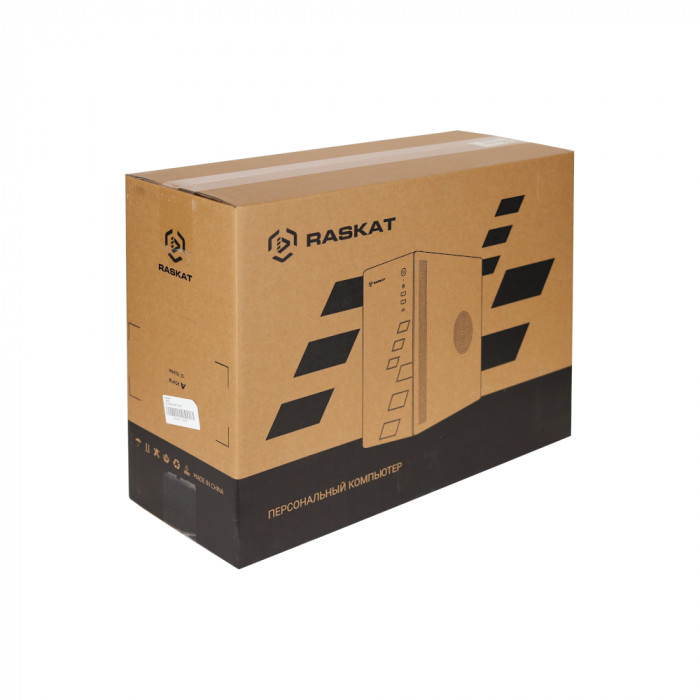 Компьютер ПЭВМ т.м. 'Raskat' Standart300 (Intel Core i3 12100, RAM 16Gb, SSD 480Gb, no OS, kb+ms, black)