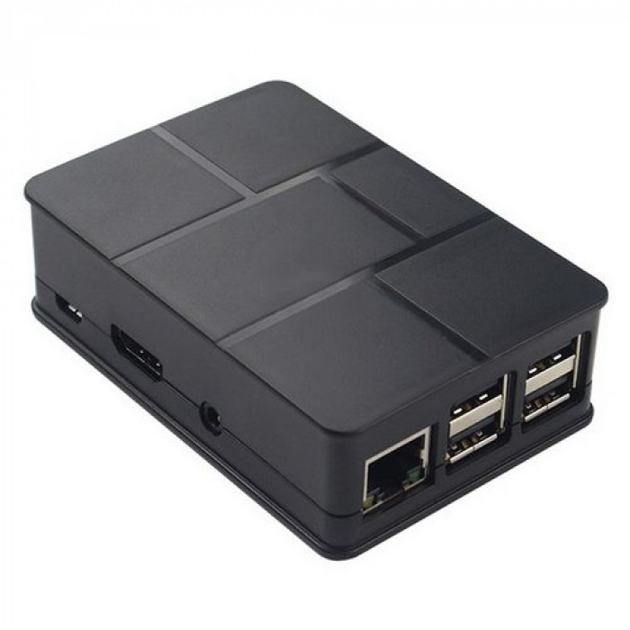 Корпус ACD RA186 Black ABS Plastic Case Brick style w/ Camera cable hole for Raspberry Pi 3 B (RASP1787) (494422)