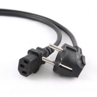Кабель питания Cablexpert PC-186-1-3M, 3м, Schuko- C13, Сечение провода 3x1кв.мм, черный, с заземлением, пакет {75} (792594)