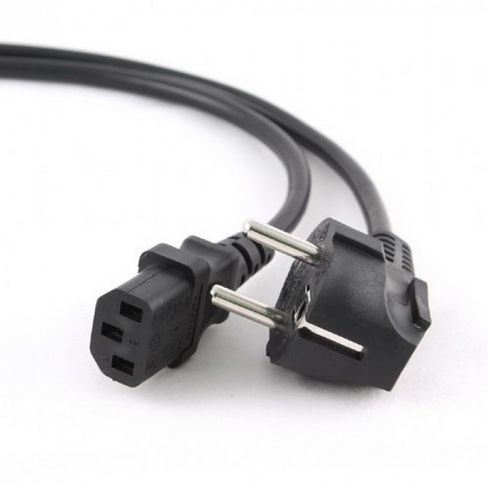 Кабель питания Cablexpert PC-186-1-3M, 3м, Schuko- C13, Сечение провода 3x1кв.мм, черный, с заземлением, пакет {75} (792594)