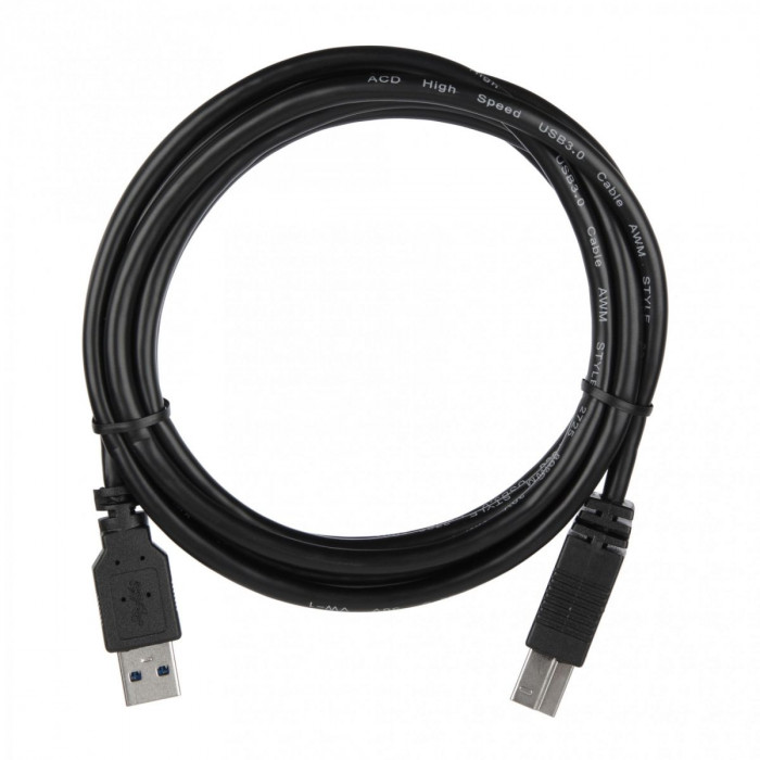 Кабель ACD-U3ABM-20L |ACD-U3ABM-20L| USB 3.0, A male - B male, ТТХ: |ACD-U3ABM-20L| (7/0.12BC+HDPE)*1P+|(7/0.12BC+HDPE)*2C+7/0.12BC+AL|*2P +7/0.16BC*2C+AL+7/0.12BC+B(80/0.12AL)PVC5.5, Черный, 2м (742088)