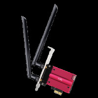 Адаптер беспроводной связи (Wi-Fi) CUDY BE9300 PCI Express Adapter Bluetooth 5.4 PCI Express Adapter with Heatsink,  Intel BE200 module, Tri-band 2T2R, Magnetized antenna base, 2 high gain detachable antennas