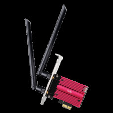 Адаптер беспроводной связи (Wi-Fi) CUDY BE9300 PCI Express Adapter Bluetooth 5.4 PCI Express Adapter with Heatsink,  Intel BE200 module, Tri-band 2T2R, Magnetized antenna base, 2 high gain detachable antennas
