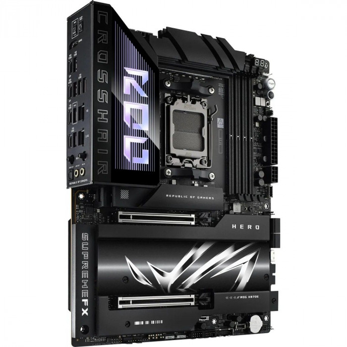 Материнская плата ASUS ROG CROSSHAIR X870E HERO AM5 ATX 4xDDR5 2xPCIEx16 5xM.2 4xUSB-C HDMI 2.5GLAN 5GLAN Wi-Fi 7