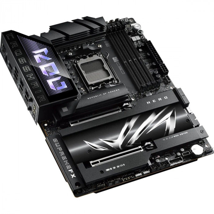 Материнская плата ASUS ROG CROSSHAIR X870E HERO AM5 ATX 4xDDR5 2xPCIEx16 5xM.2 4xUSB-C HDMI 2.5GLAN 5GLAN Wi-Fi 7