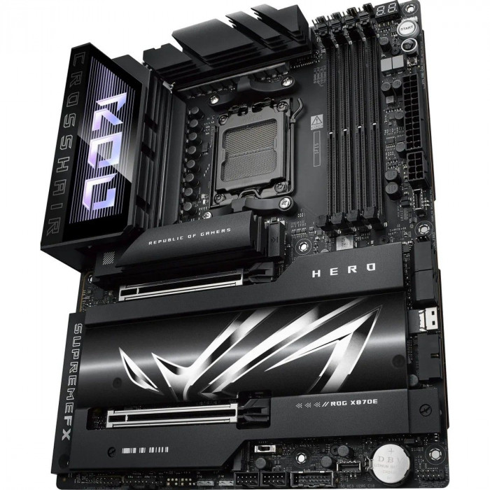 Материнская плата ASUS ROG CROSSHAIR X870E HERO AM5 ATX 4xDDR5 2xPCIEx16 5xM.2 4xUSB-C HDMI 2.5GLAN 5GLAN Wi-Fi 7